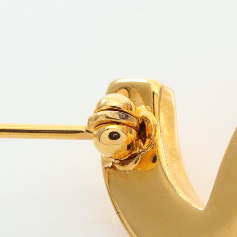 CHANEL Authentic Gold Logo Brooch - Picture 4 of 5